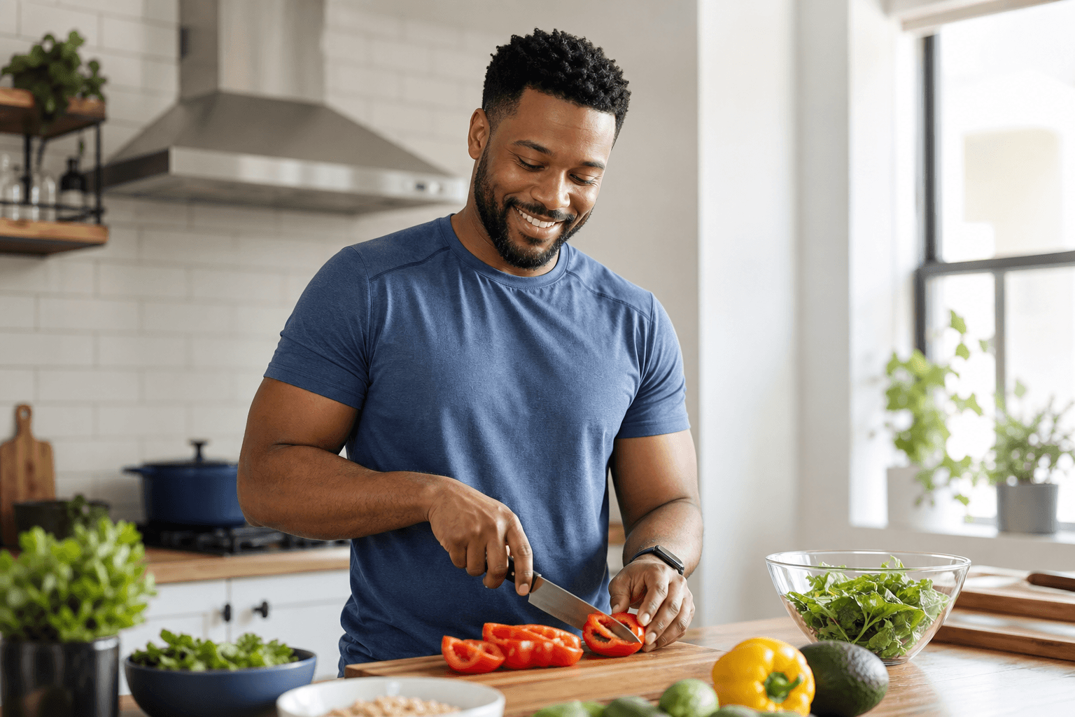 Person feeling confident and healthy